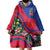 Personalized Haiti Wearable Blanket Hoodie Tropical Hibiscus Flowers DT05