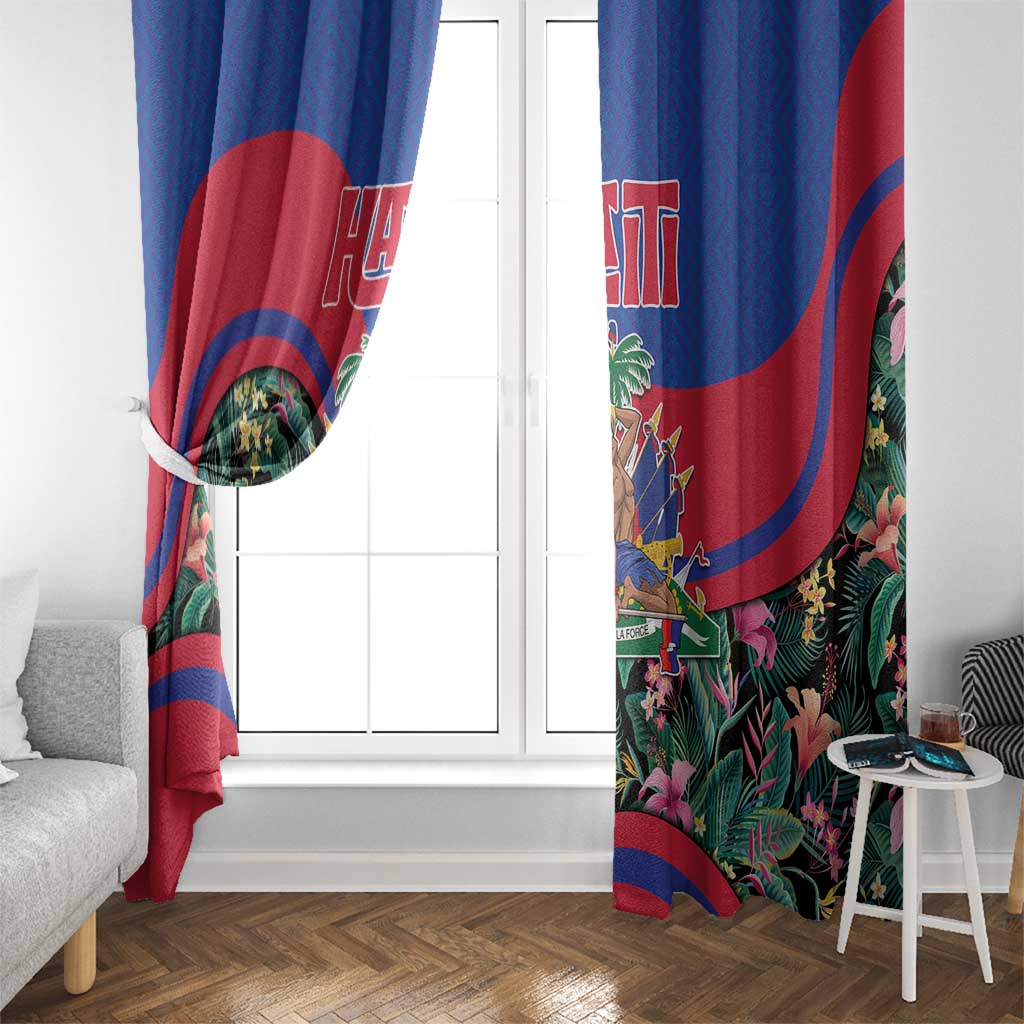 Personalized Haiti Window Curtain Tropical Hibiscus Flowers