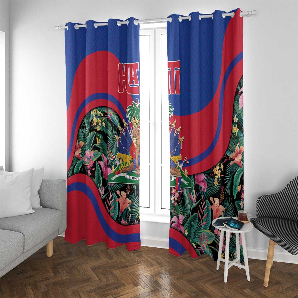 Personalized Haiti Window Curtain Tropical Hibiscus Flowers