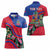 Personalized Haiti Women Polo Shirt Tropical Hibiscus Flowers DT05