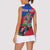 Personalized Haiti Women Sleeveless Polo Shirt Tropical Hibiscus Flowers DT05