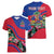 Personalized Haiti Women V-Neck T-Shirt Tropical Hibiscus Flowers DT05