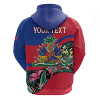 Personalized Haiti Zip Hoodie Tropical Hibiscus Flowers DT05