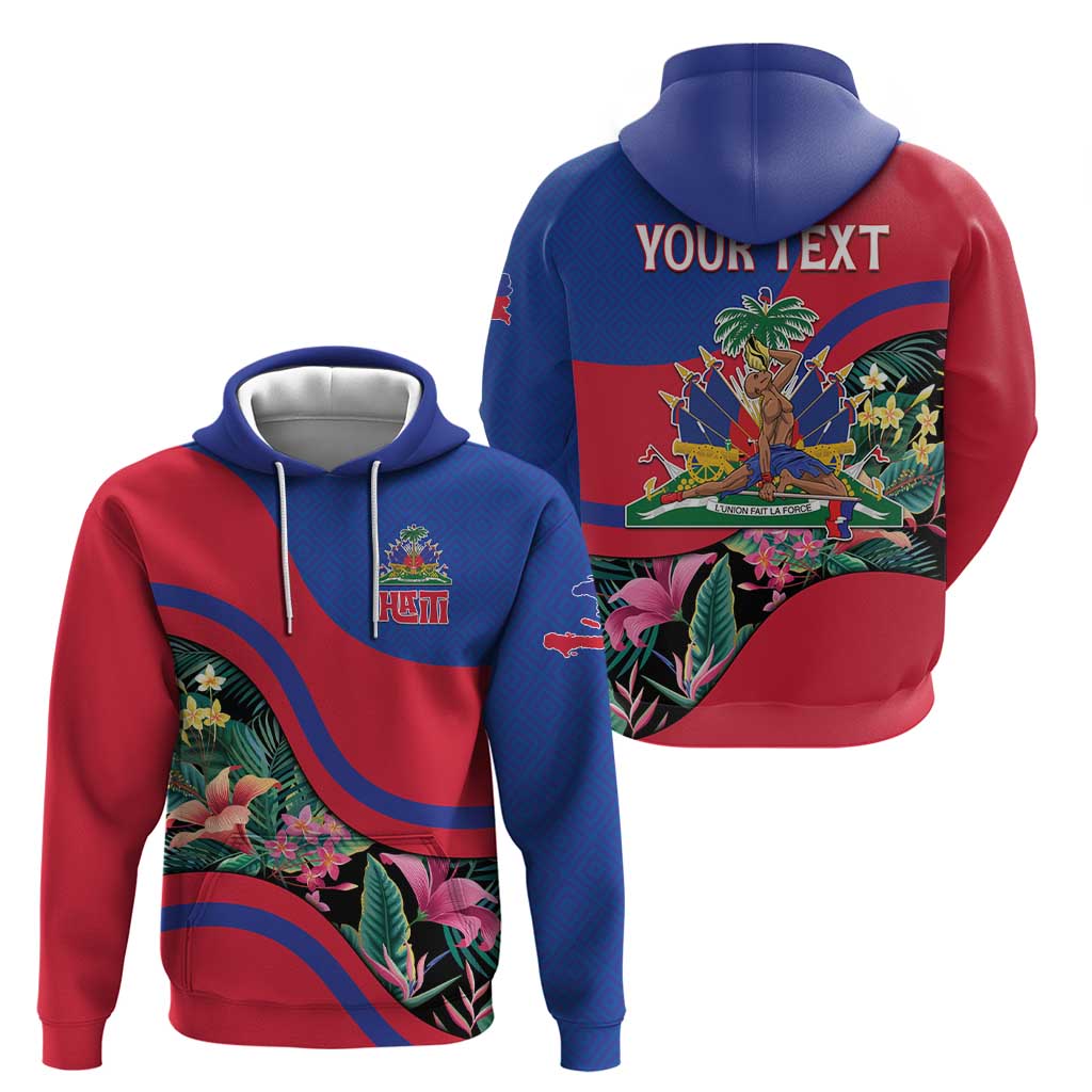 Personalized Haiti Zip Hoodie Tropical Hibiscus Flowers DT05