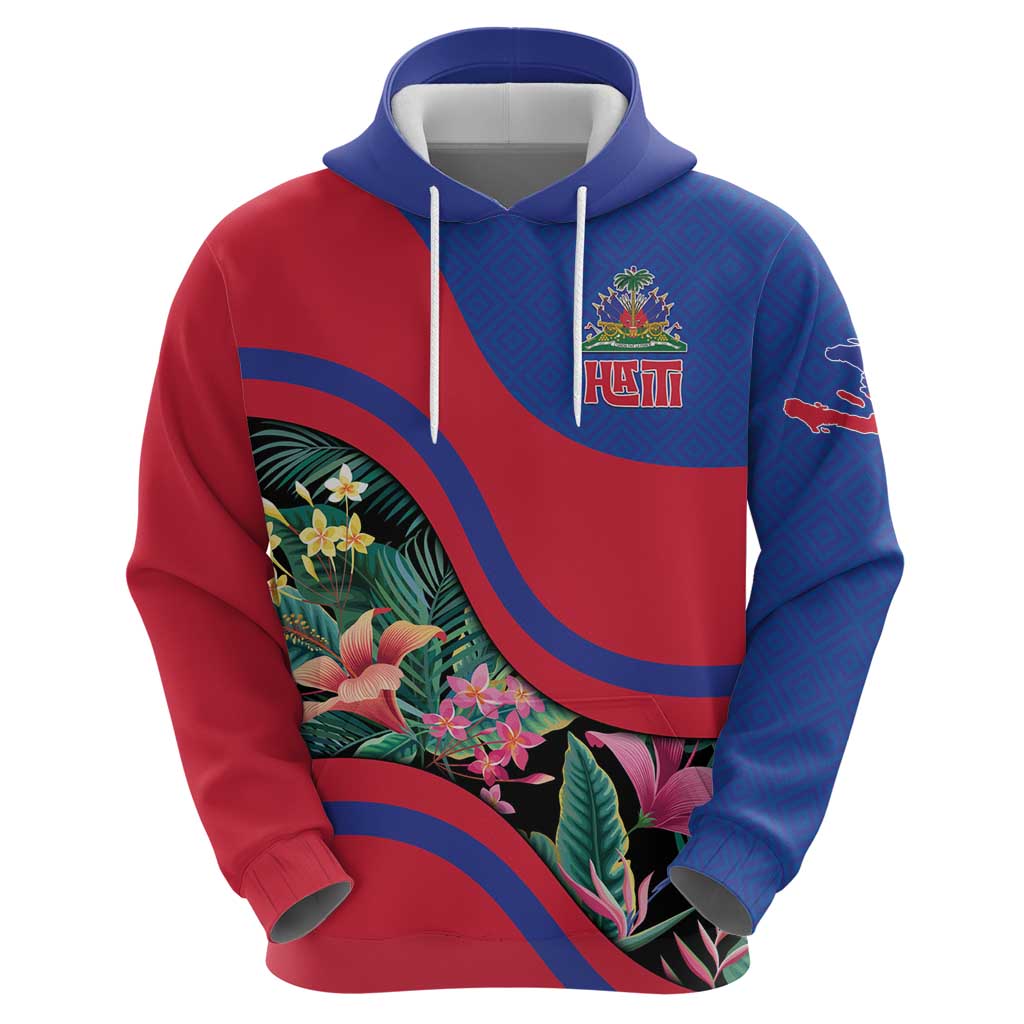 Personalized Haiti Zip Hoodie Tropical Hibiscus Flowers DT05