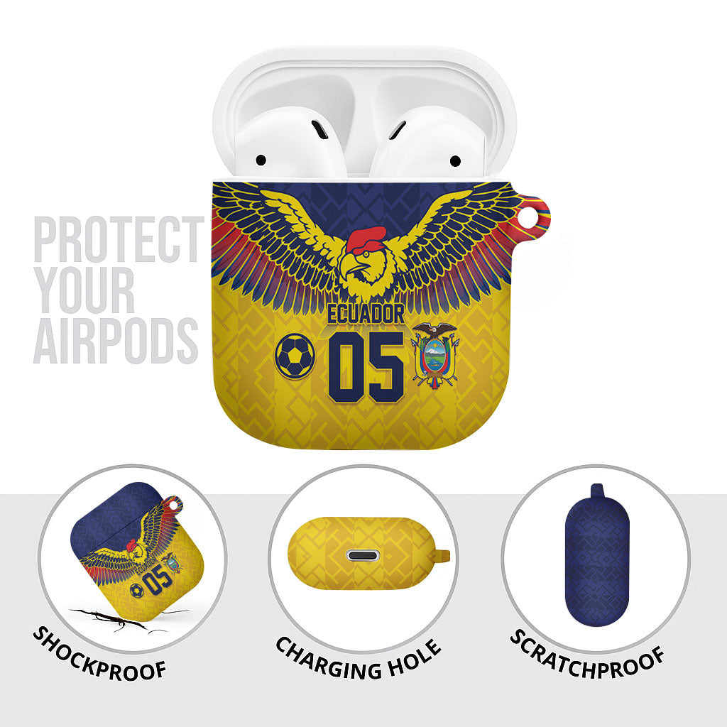 Custom Ecuador Football AirPods Case Andean Condor Unique Style