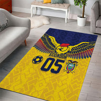 Custom Ecuador Football Area Rug Andean Condor Unique Style