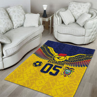 Custom Ecuador Football Area Rug Andean Condor Unique Style