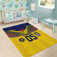 Custom Ecuador Football Area Rug Andean Condor Unique Style