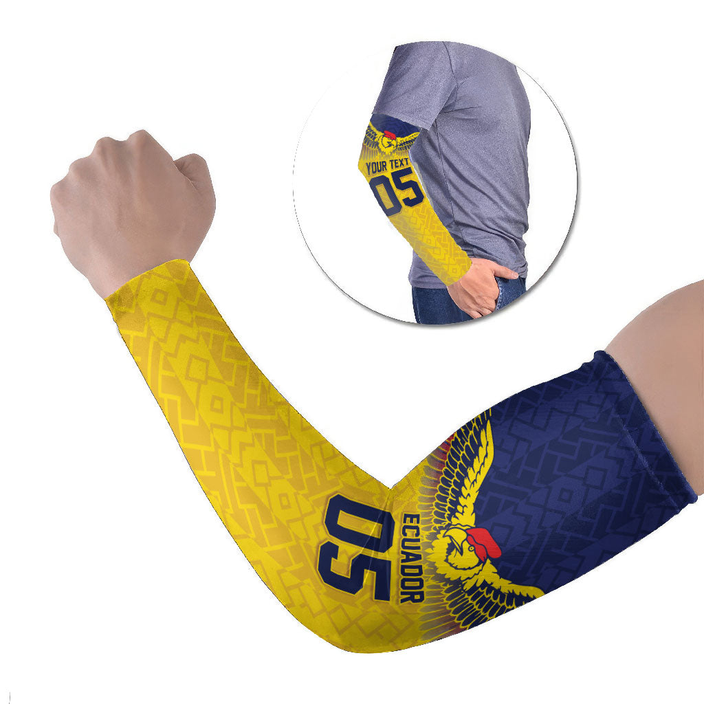 Custom Ecuador Football Arm Sleeves Andean Condor Unique Style