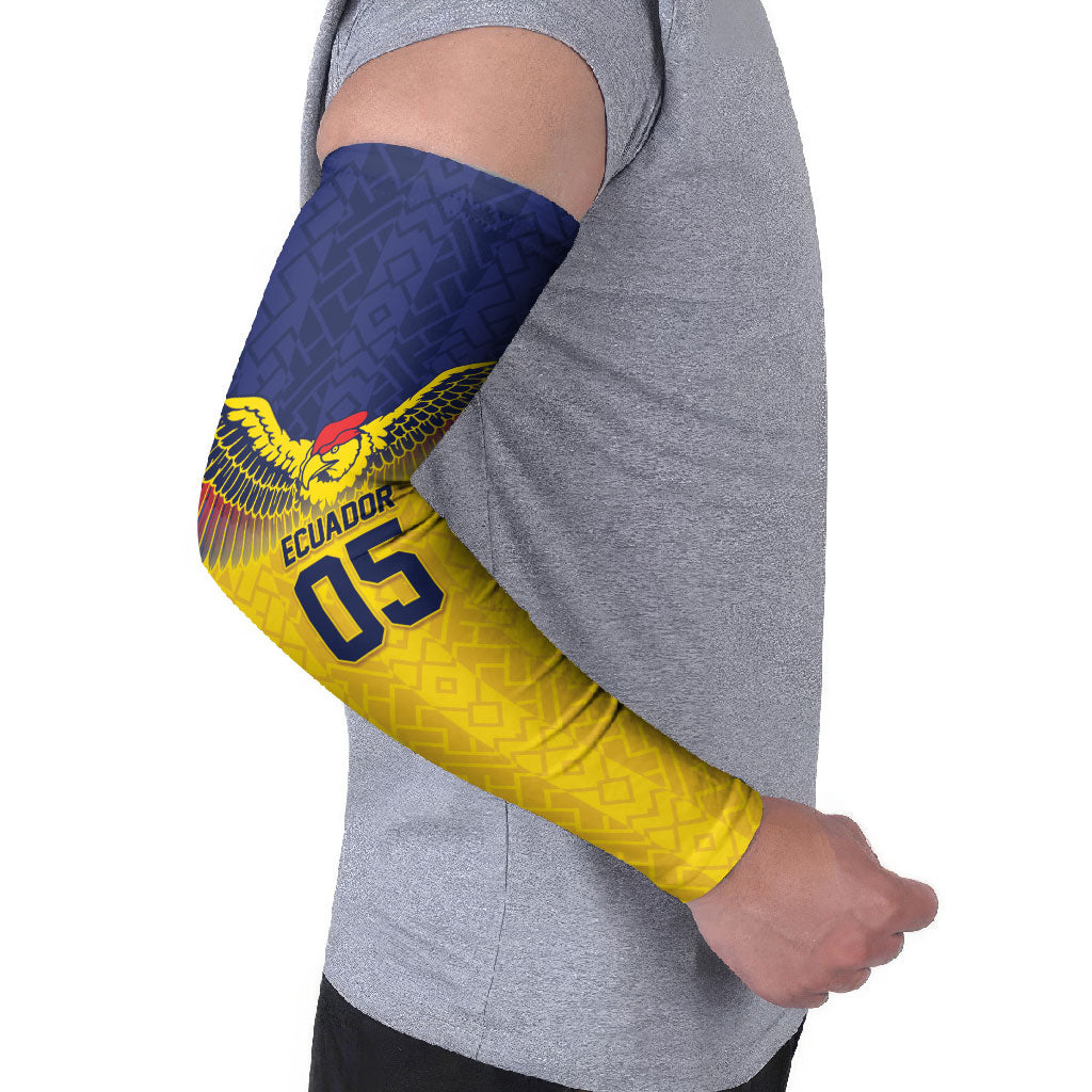 Custom Ecuador Football Arm Sleeves Andean Condor Unique Style