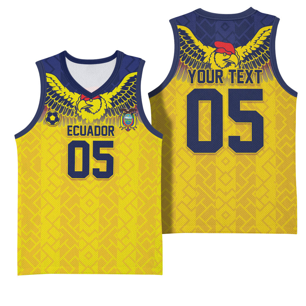 Custom Ecuador Football Basketball Jersey Andean Condor Unique Style