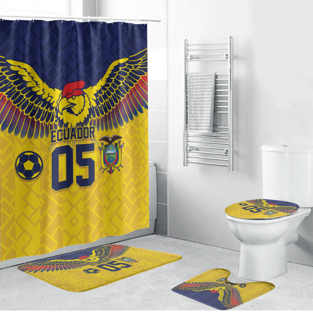 Custom Ecuador Football Bathroom Set Andean Condor Unique Style
