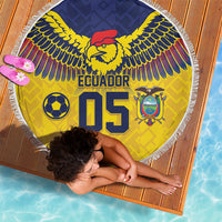Custom Ecuador Football Beach Blanket Andean Condor Unique Style