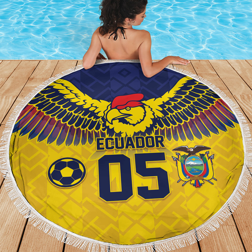 Custom Ecuador Football Beach Blanket Andean Condor Unique Style