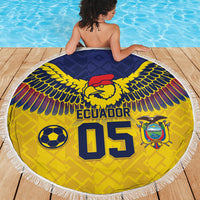 Custom Ecuador Football Beach Blanket Andean Condor Unique Style