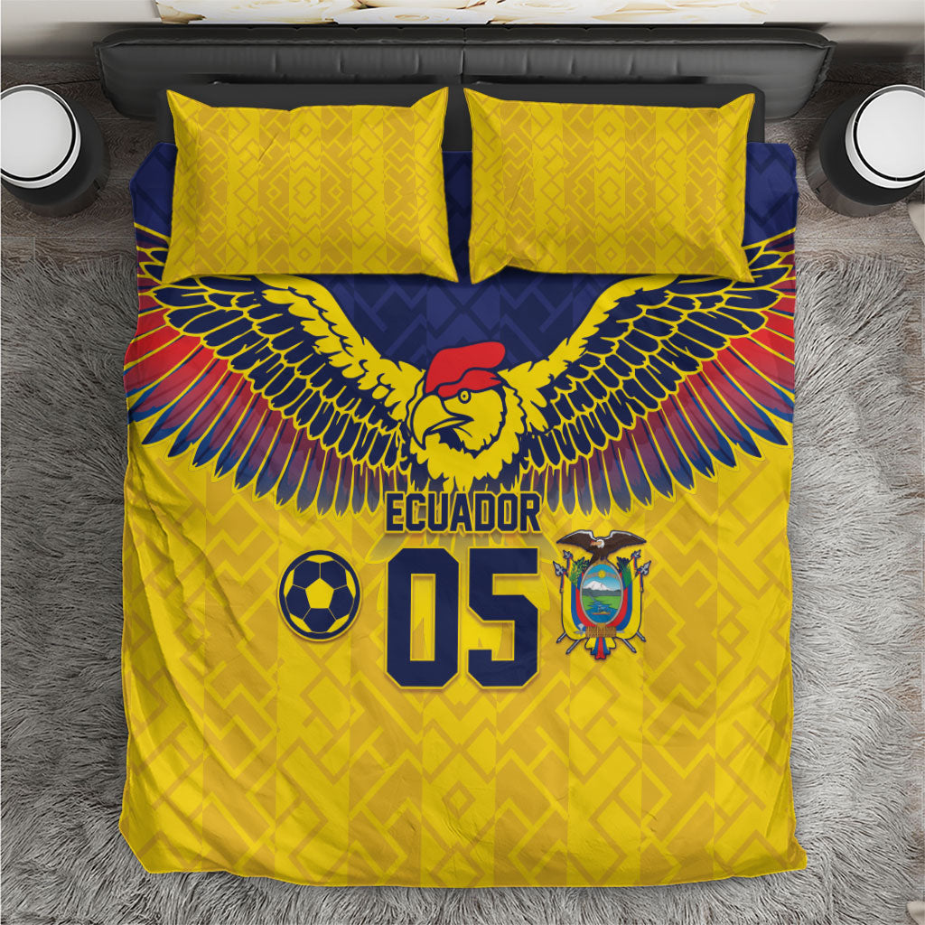 Custom Ecuador Football Bedding Set Andean Condor Unique Style