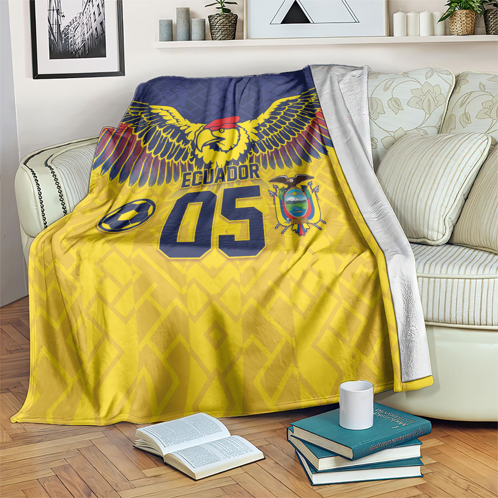 Custom Ecuador Football Blanket Andean Condor Unique Style