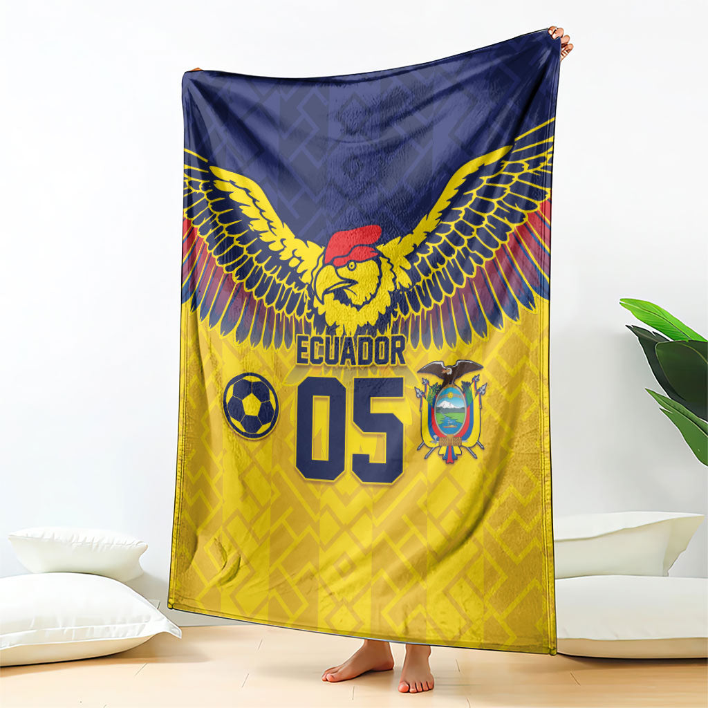 Custom Ecuador Football Blanket Andean Condor Unique Style
