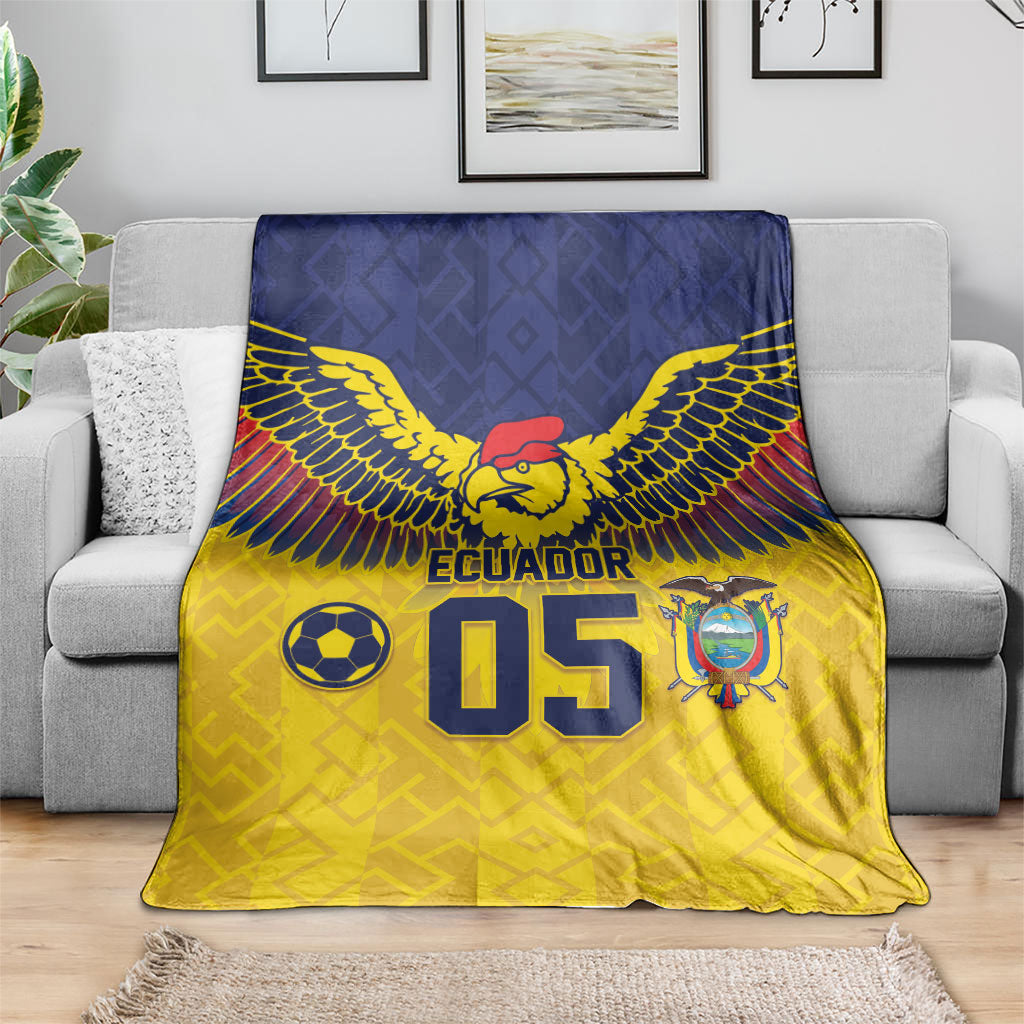 Custom Ecuador Football Blanket Andean Condor Unique Style