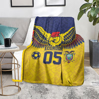 Custom Ecuador Football Blanket Andean Condor Unique Style