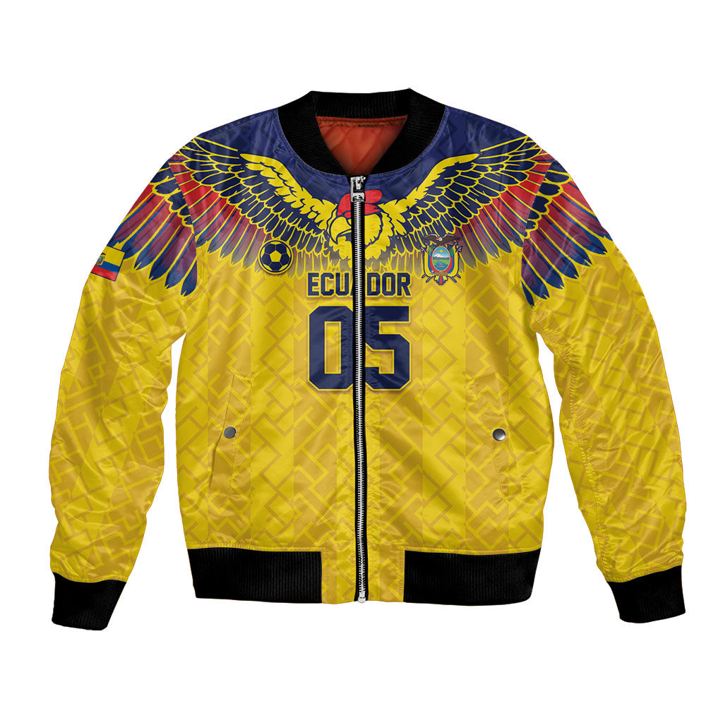 Custom Ecuador Football Bomber Jacket Andean Condor Unique Style