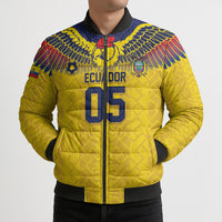 Custom Ecuador Football Bomber Puffer Jacket Andean Condor Unique Style
