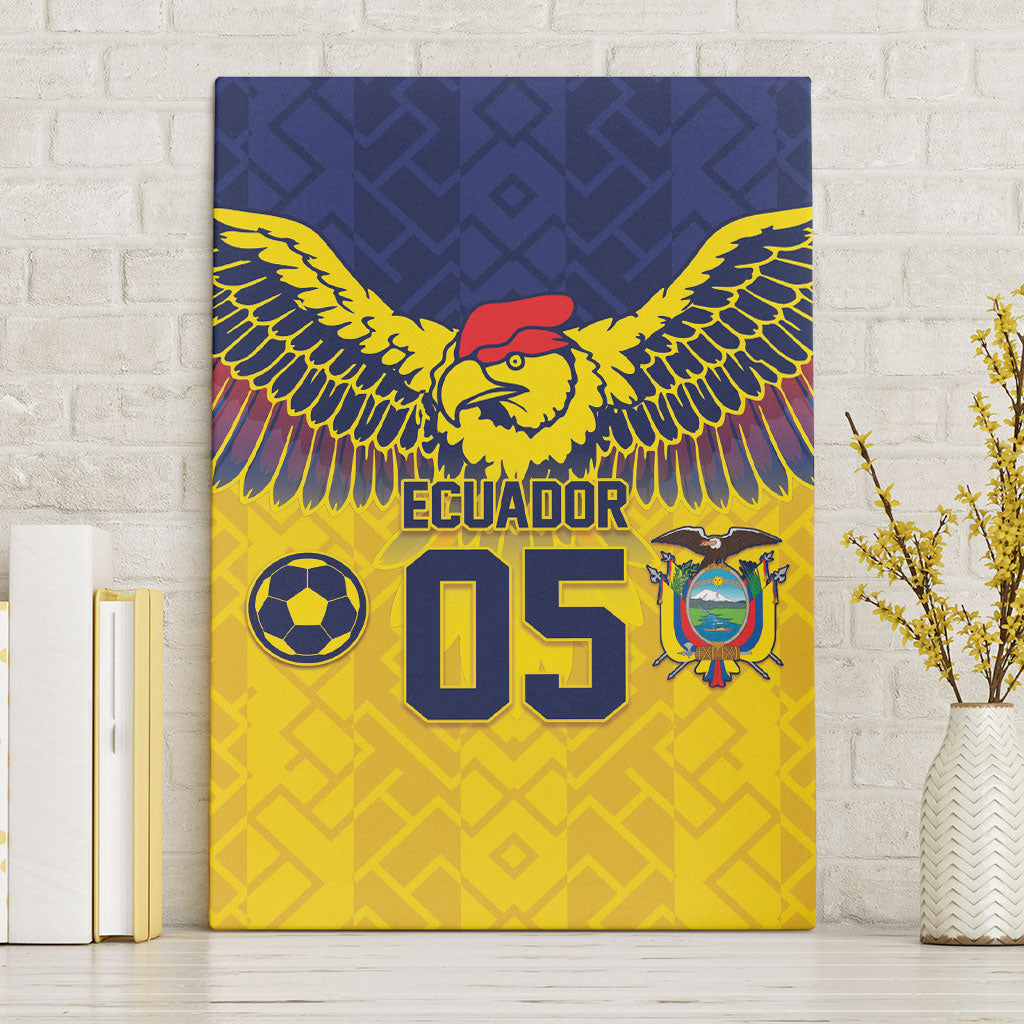 Custom Ecuador Football Canvas Wall Art Andean Condor Unique Style