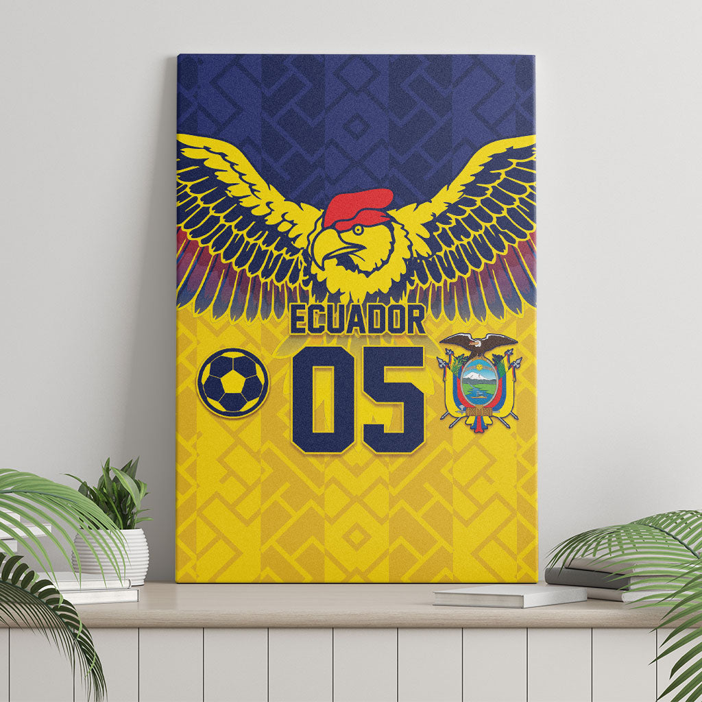 Custom Ecuador Football Canvas Wall Art Andean Condor Unique Style
