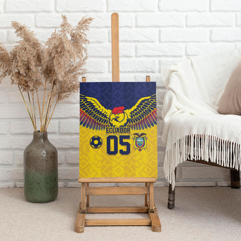 Custom Ecuador Football Canvas Wall Art Andean Condor Unique Style