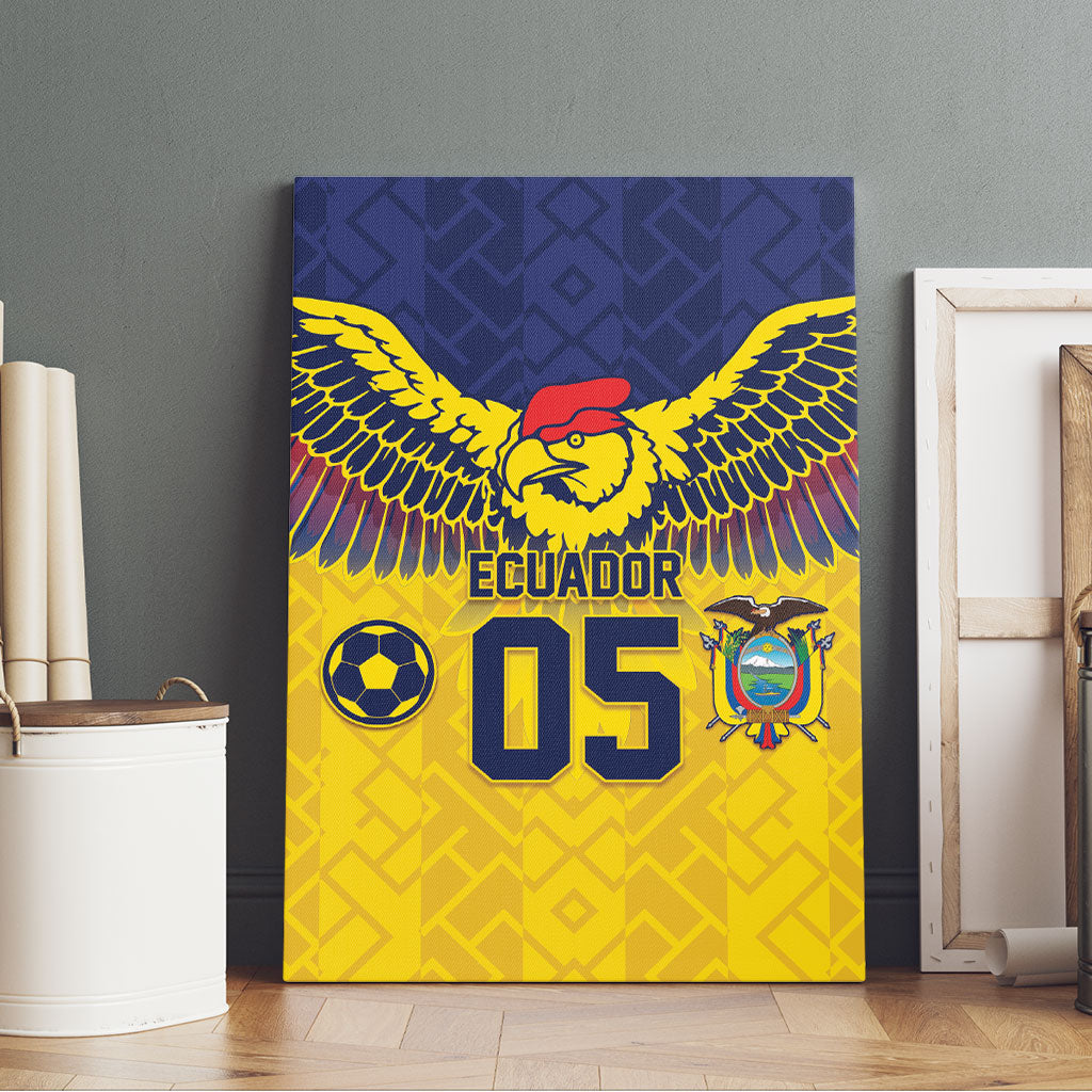 Custom Ecuador Football Canvas Wall Art Andean Condor Unique Style