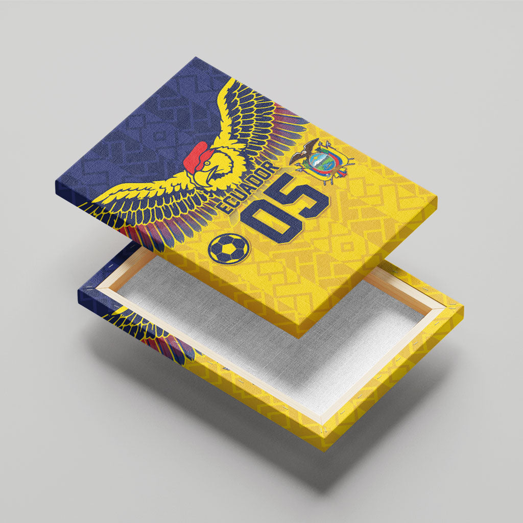 Custom Ecuador Football Canvas Wall Art Andean Condor Unique Style