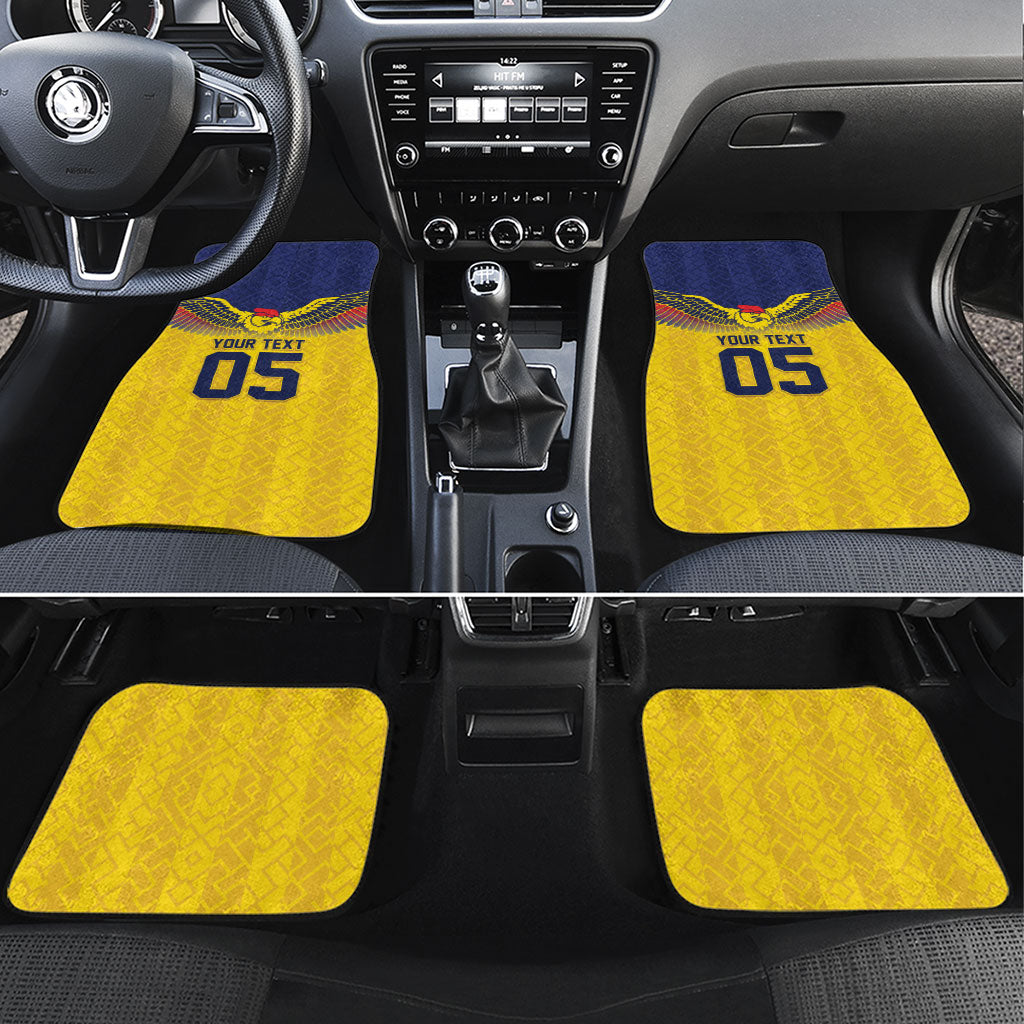 Custom Ecuador Football Car Mats Andean Condor Unique Style