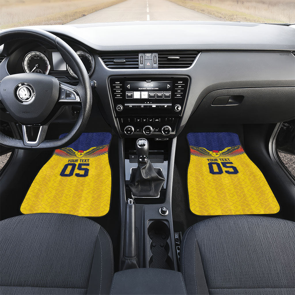 Custom Ecuador Football Car Mats Andean Condor Unique Style