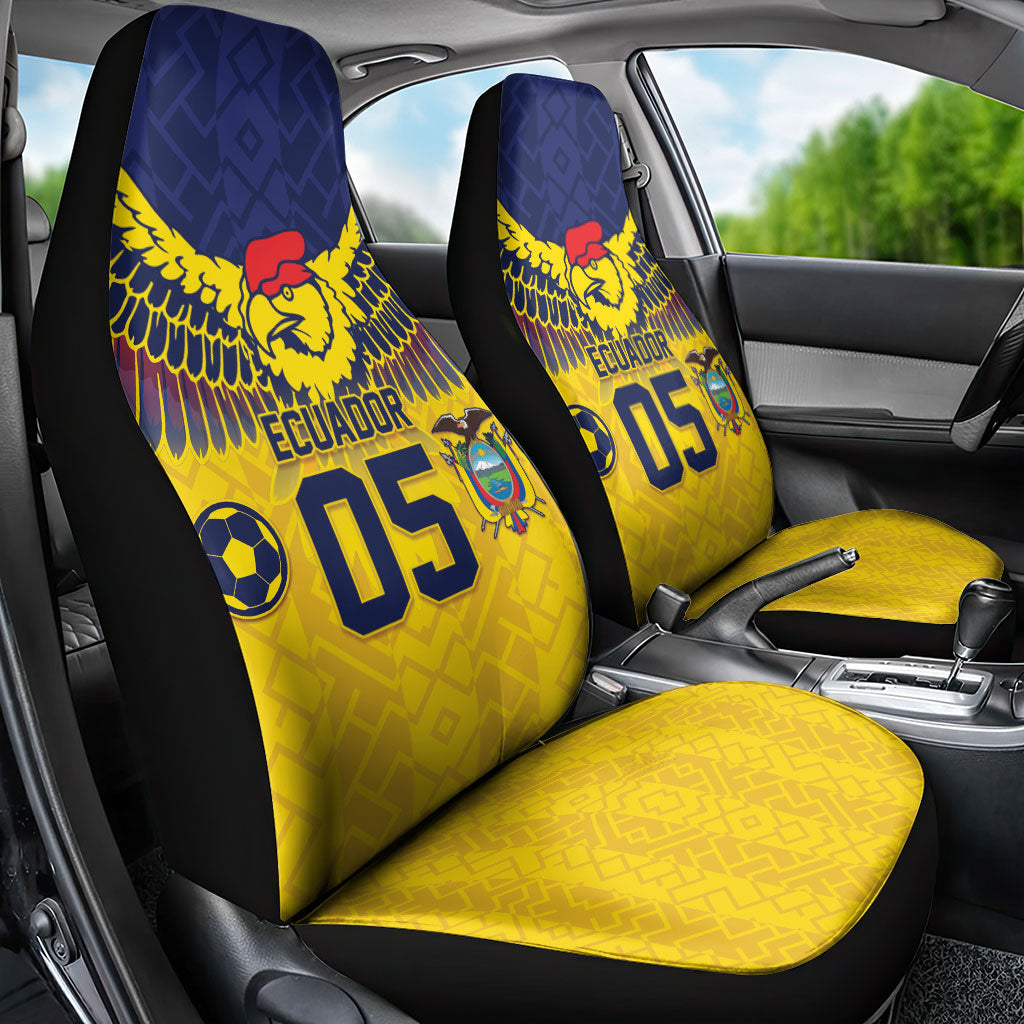 Custom Ecuador Football Car Seat Cover Andean Condor Unique Style