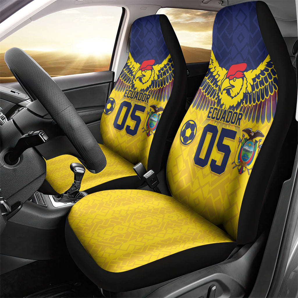 Custom Ecuador Football Car Seat Cover Andean Condor Unique Style