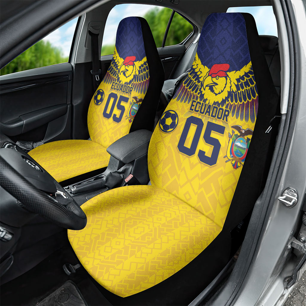 Custom Ecuador Football Car Seat Cover Andean Condor Unique Style