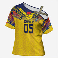 Custom Ecuador Football Cross Shoulder Shirt Andean Condor Unique Style