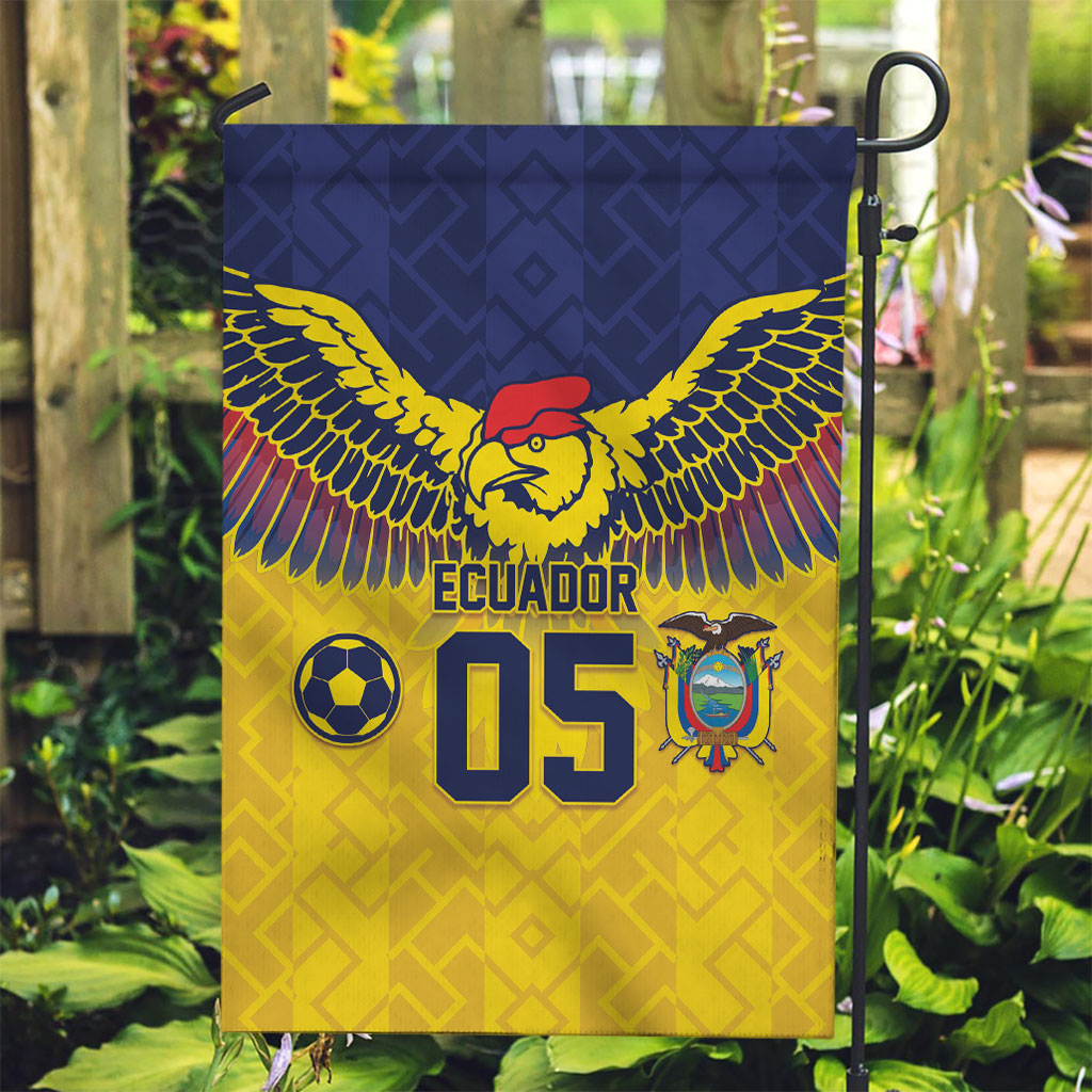 Custom Ecuador Football Garden Flag Andean Condor Unique Style
