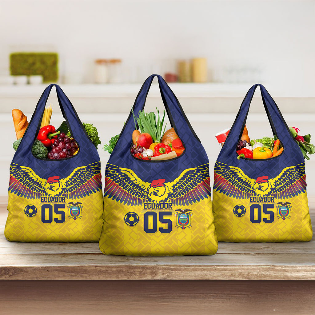 Custom Ecuador Football Grocery Bag Andean Condor Unique Style