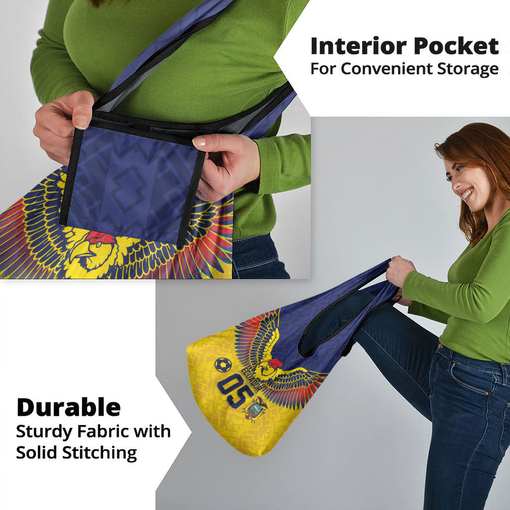 Custom Ecuador Football Grocery Bag Andean Condor Unique Style