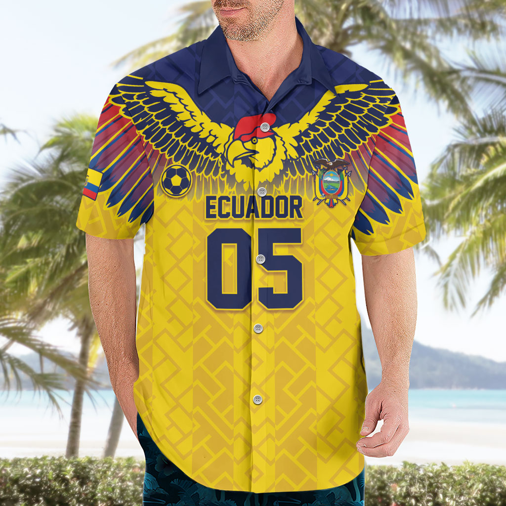 Custom Ecuador Football Hawaiian Shirt Andean Condor Unique Style