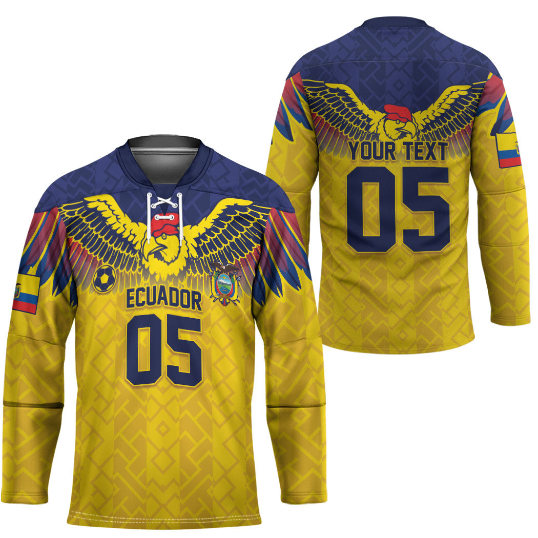 Custom Ecuador Football Hockey Jersey Andean Condor Unique Style
