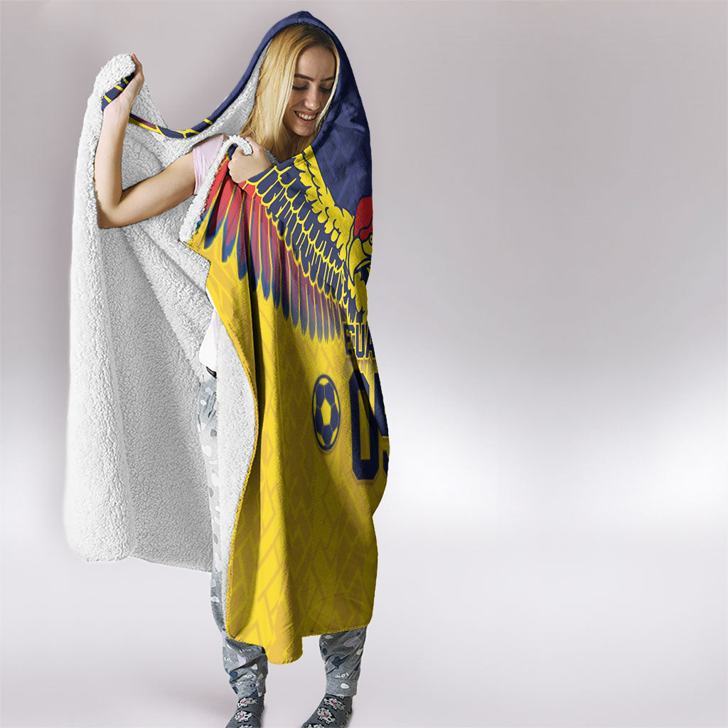Custom Ecuador Football Hooded Blanket Andean Condor Unique Style