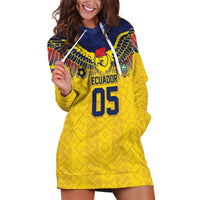 Custom Ecuador Football Hoodie Dress Andean Condor Unique Style