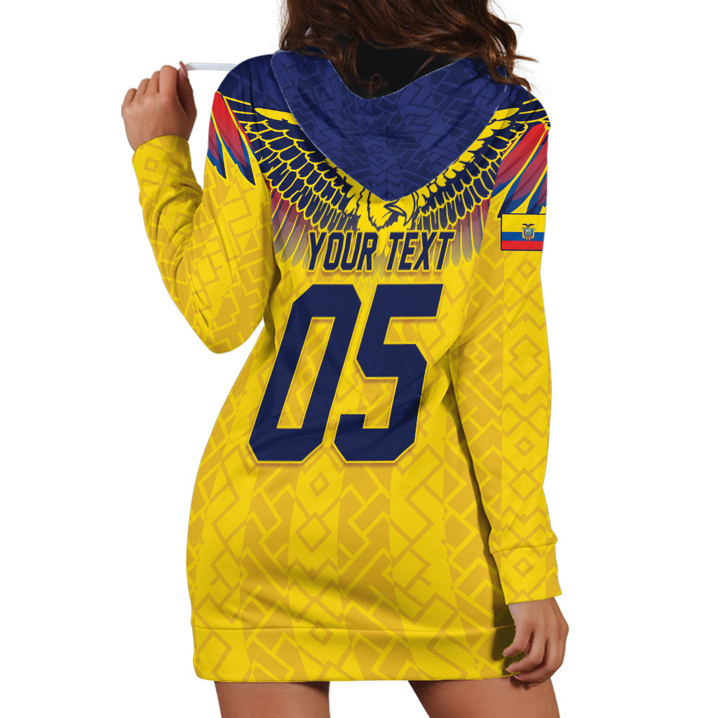 Custom Ecuador Football Hoodie Dress Andean Condor Unique Style