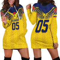 Custom Ecuador Football Hoodie Dress Andean Condor Unique Style