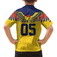 Custom Ecuador Football Kid Hawaiian Shirt Andean Condor Unique Style