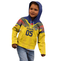 Custom Ecuador Football Kid Hoodie Andean Condor Unique Style