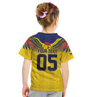 Custom Ecuador Football Kid T Shirt Andean Condor Unique Style